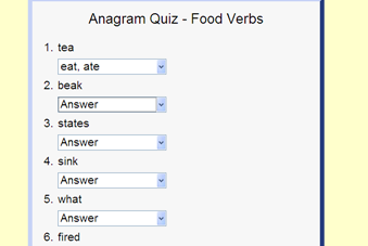 Quiz: Food verbs | Recurso educativo 50020
