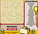 Kitchen word search | Recurso educativo 57962