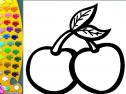 ¡A Colorear Frutas!: Cerezas | Recurso educativo 28601