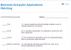 Business computer applications: Matching | Recurso educativo 69011
