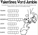 Valentines word jumble | Recurso educativo 71514