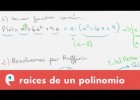 Raíces enteras de un polinomio | Recurso educativo 110050