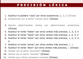 Precisión léxica. Índice de actividades. | Recurso educativo 730839