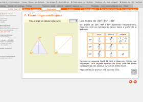Raons trigonomètriques: les raons de 30º, 45º i 60º | Recurso educativo 751640