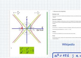 Cómo determinar los diferentes parámetros de una hipérbola | Recurso educativo 766911