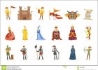 Personaxes de debuxos animados medievais | Recurso educativo 787807