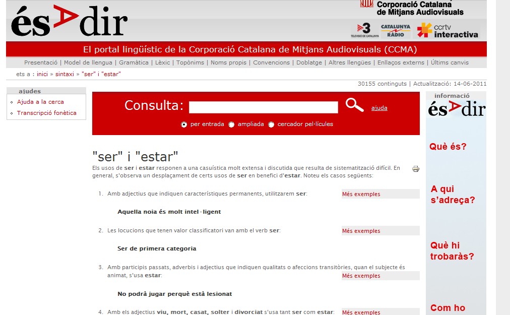 "Ser" i "estar" | Recurso educativo 35442