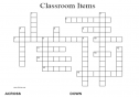 Classroom items crossword | Recurso educativo 32073