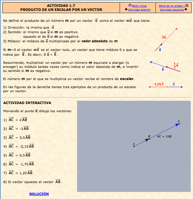 Vectores | Recurso educativo 91310