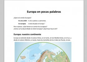 Europa en pocas palabras | Recurso educativo 732388