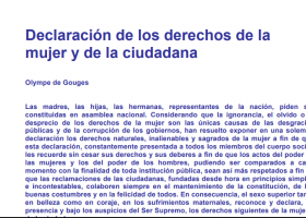 Declaración de los derechos de la mujer | Recurso educativo 788764